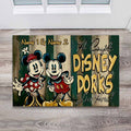 Personalized Disney Couple Doormat Custom Name Gift Doormat GradoCreations