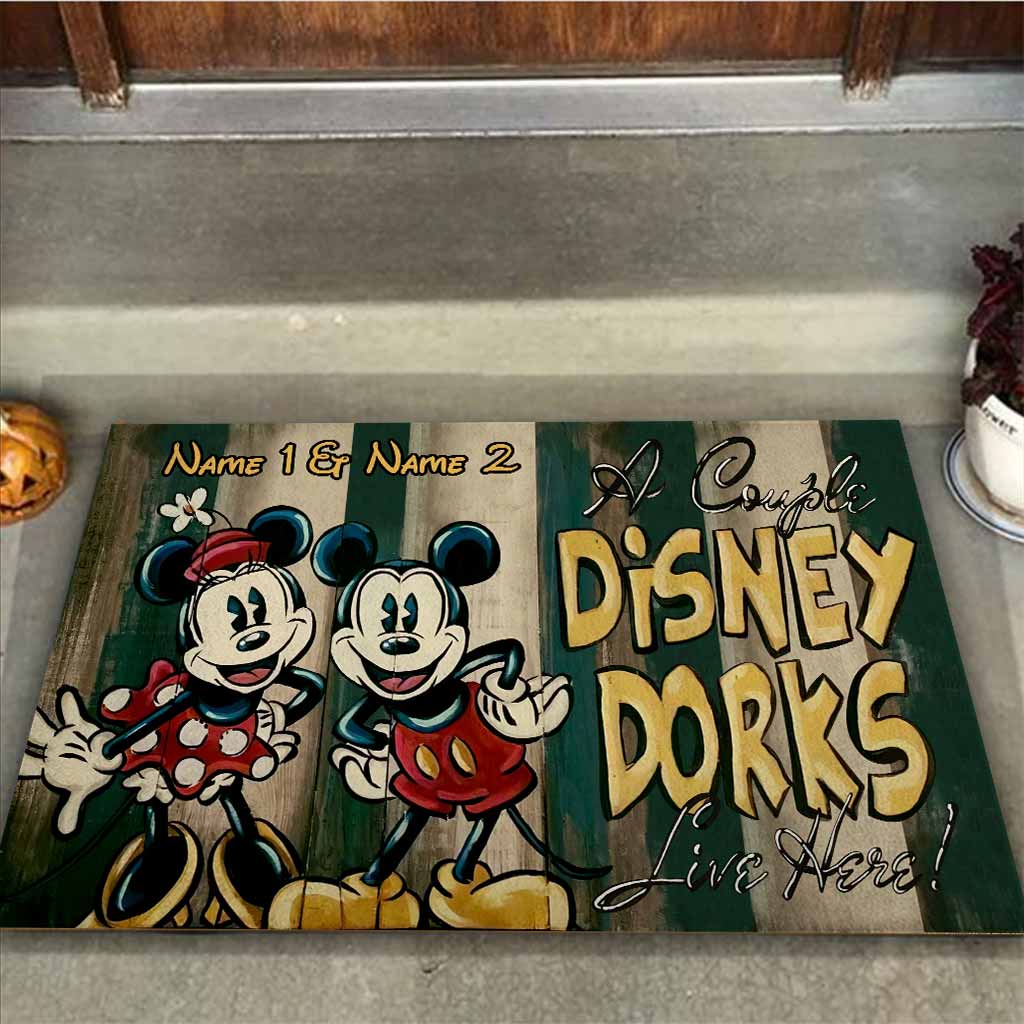 Personalized Disney Couple Doormat Custom Name Gift Doormat GradoCreations