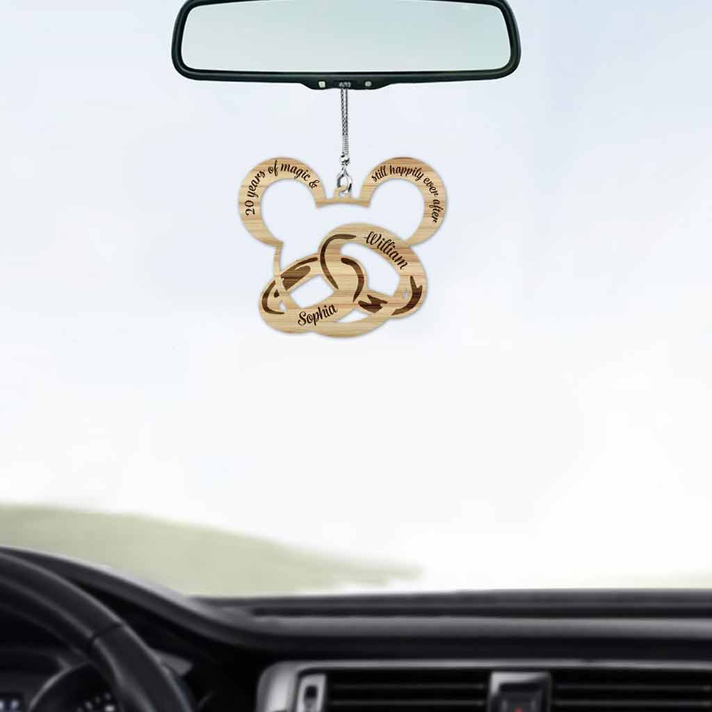 Personalized Couple Mouse Car Ornament Custom Name Gift for Christmas Car Ornament GradoCreations