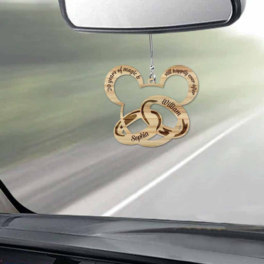 Personalized Couple Mouse Car Ornament Custom Name Gift for Christmas Car Ornament GradoCreations