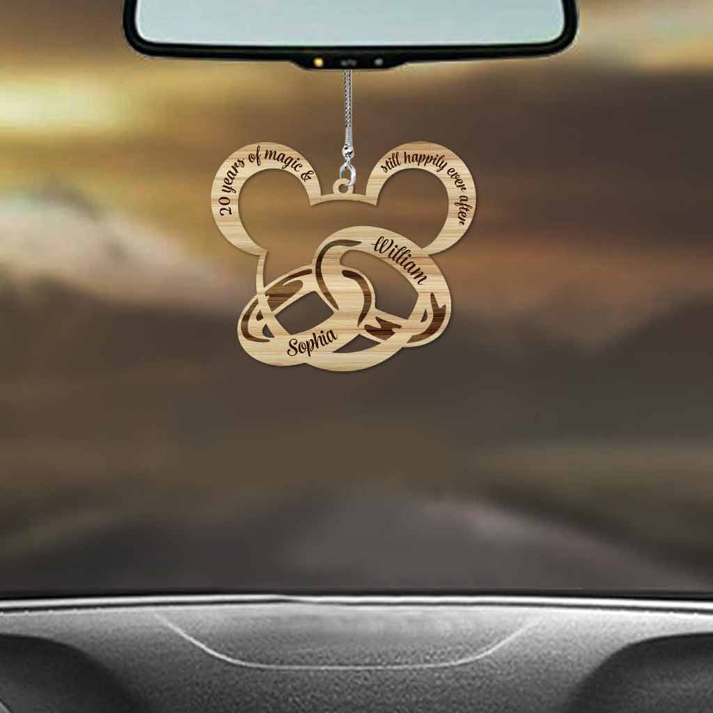 Personalized Couple Mouse Car Ornament Custom Name Gift for Christmas Car Ornament GradoCreations
