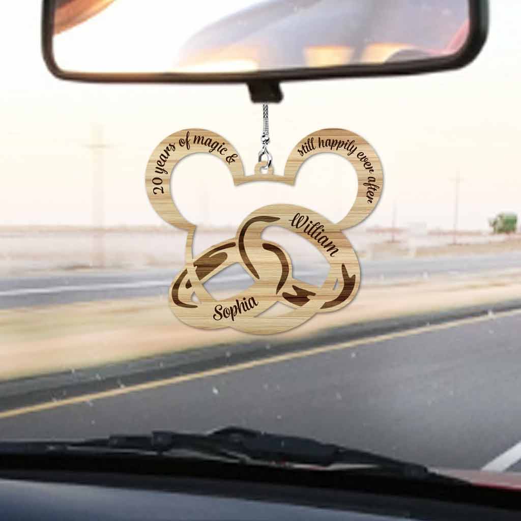 Personalized Couple Mouse Car Ornament Custom Name Gift for Christmas Car Ornament GradoCreations