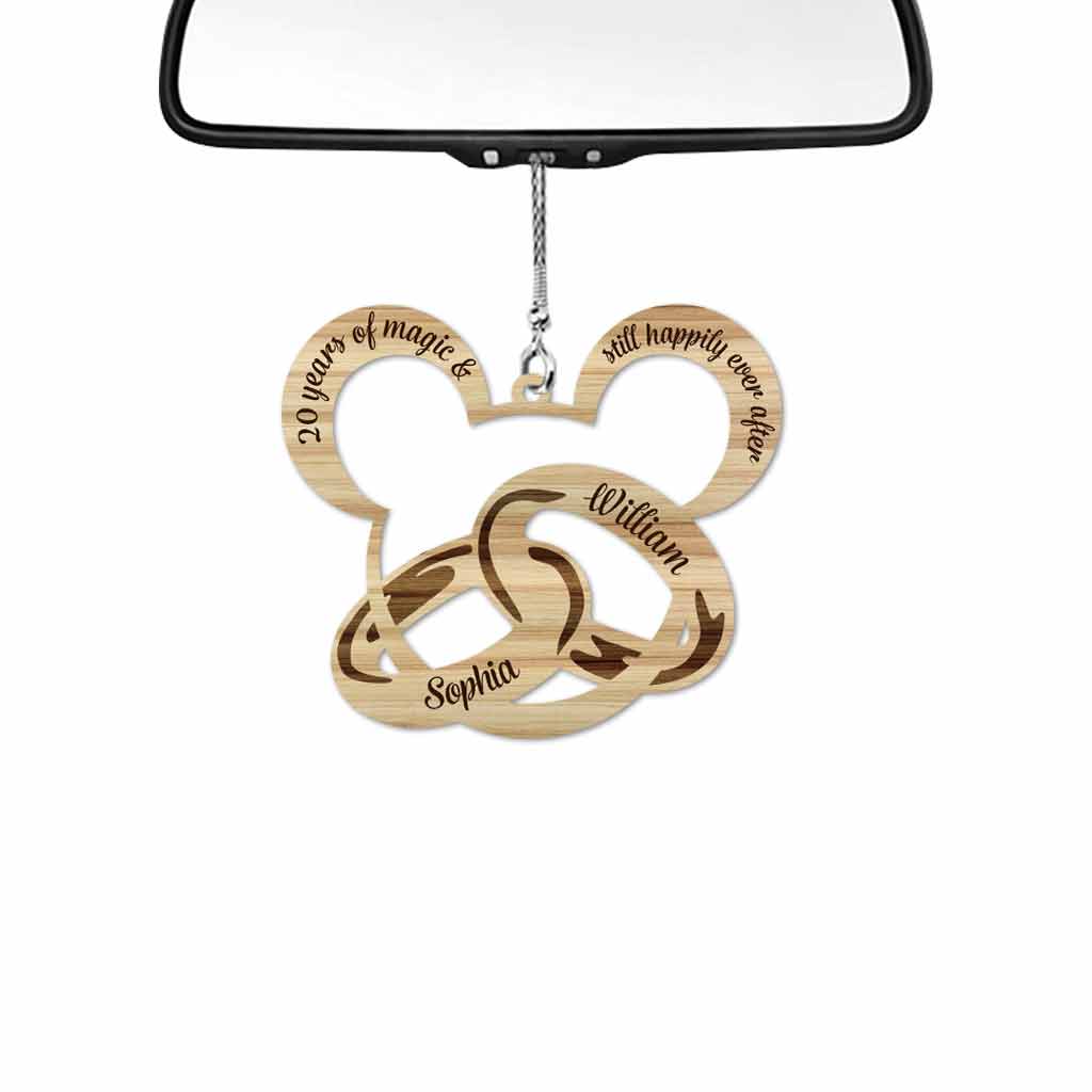 Personalized Couple Mouse Car Ornament Custom Name Gift for Christmas Car Ornament GradoCreations