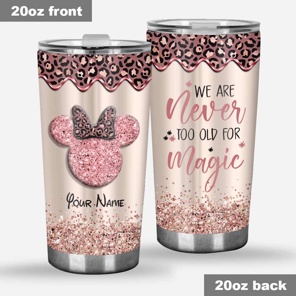 Personalized 20oz Magic Tumbler with Name Glitter Print Gift Tumbler GradoCreations