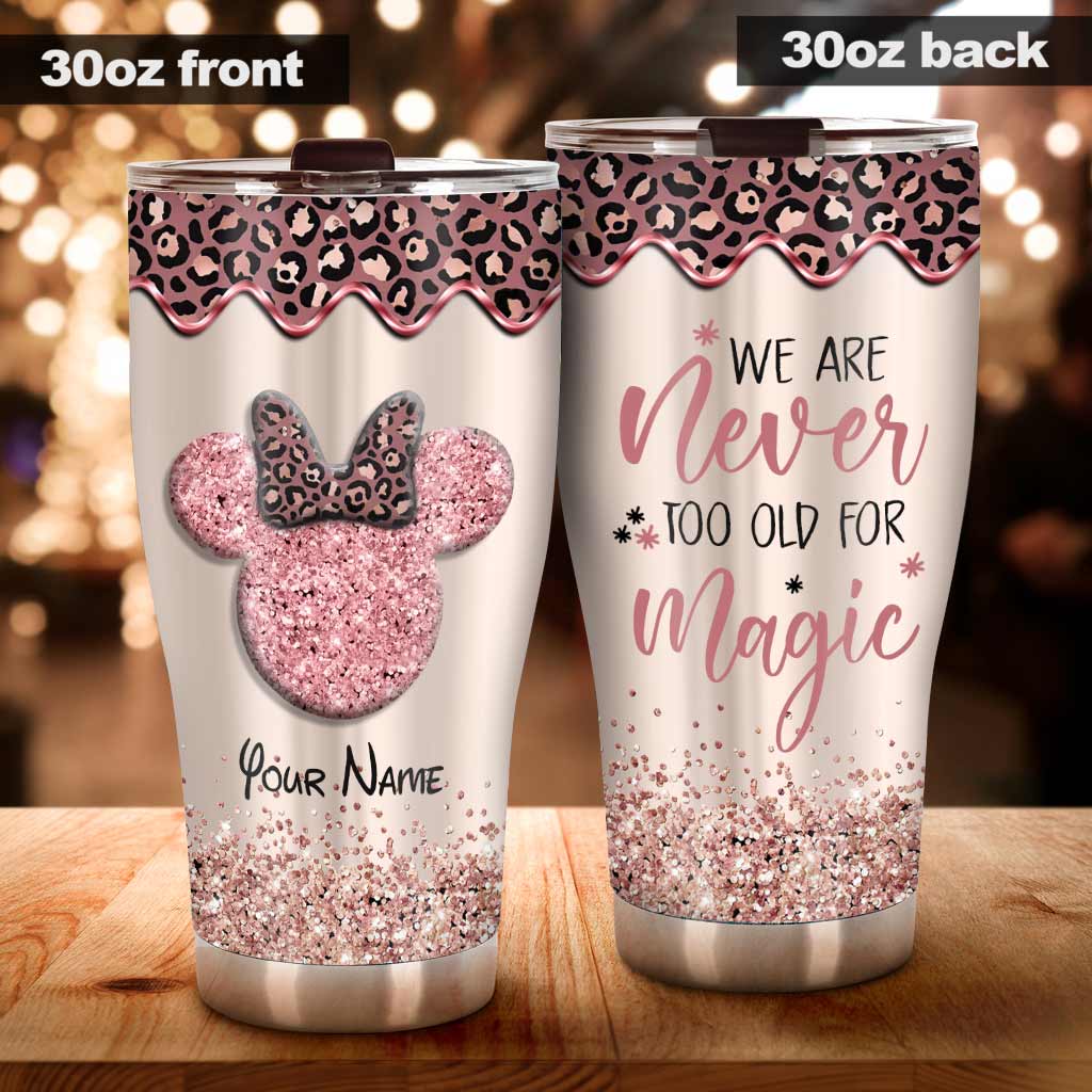 Personalized 20oz Magic Tumbler with Name Glitter Print Gift Tumbler GradoCreations