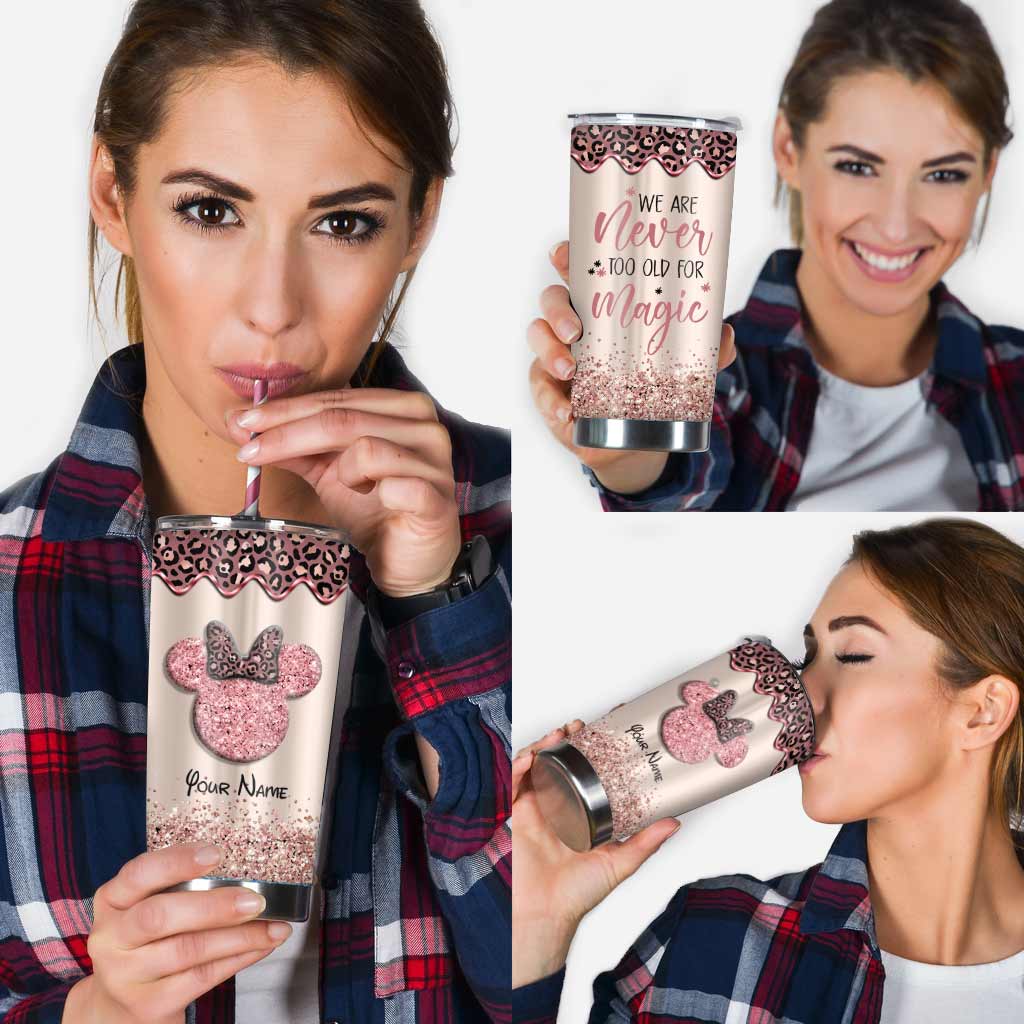 Personalized 20oz Magic Tumbler with Name Glitter Print Gift Tumbler GradoCreations
