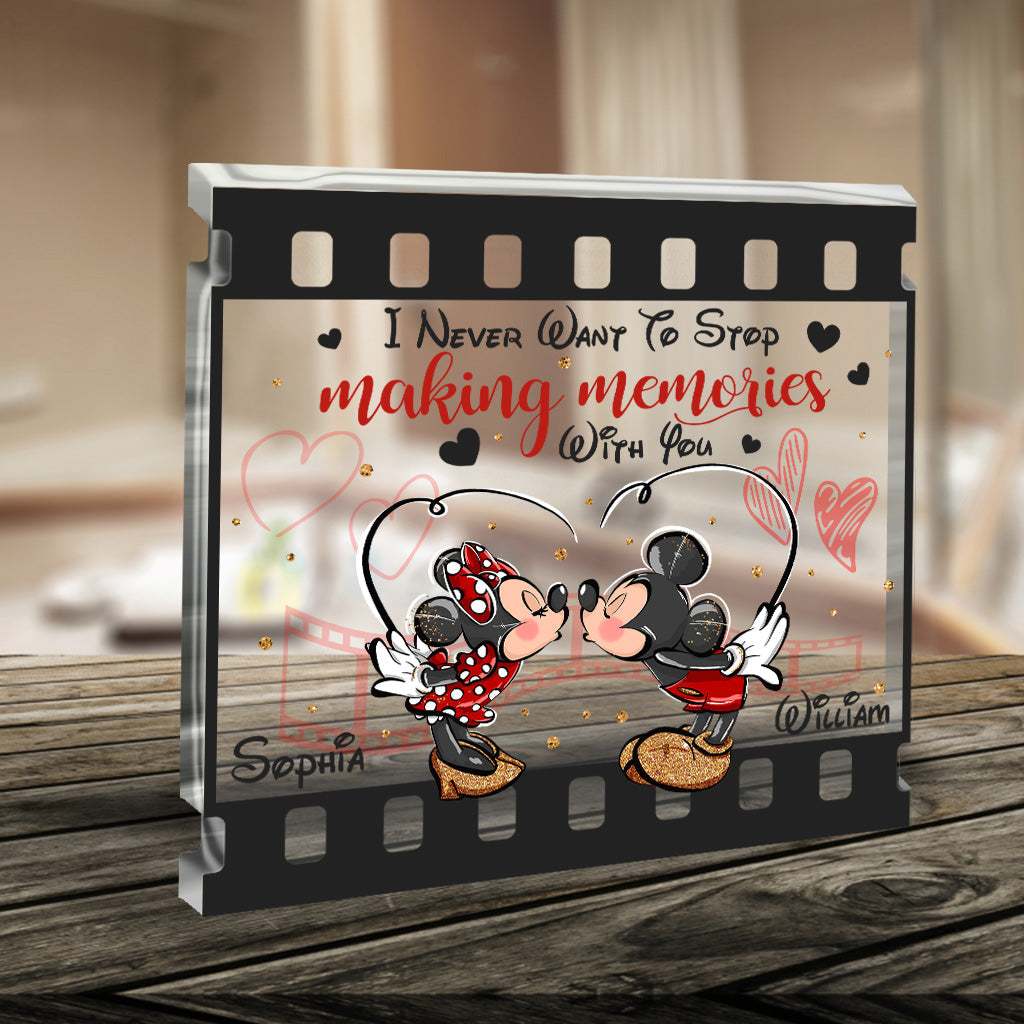 Personalized Acrylic Mouse Plaque Custom Name Gift for Couple Custom Shaped Acrylic Plaque GradoCreations