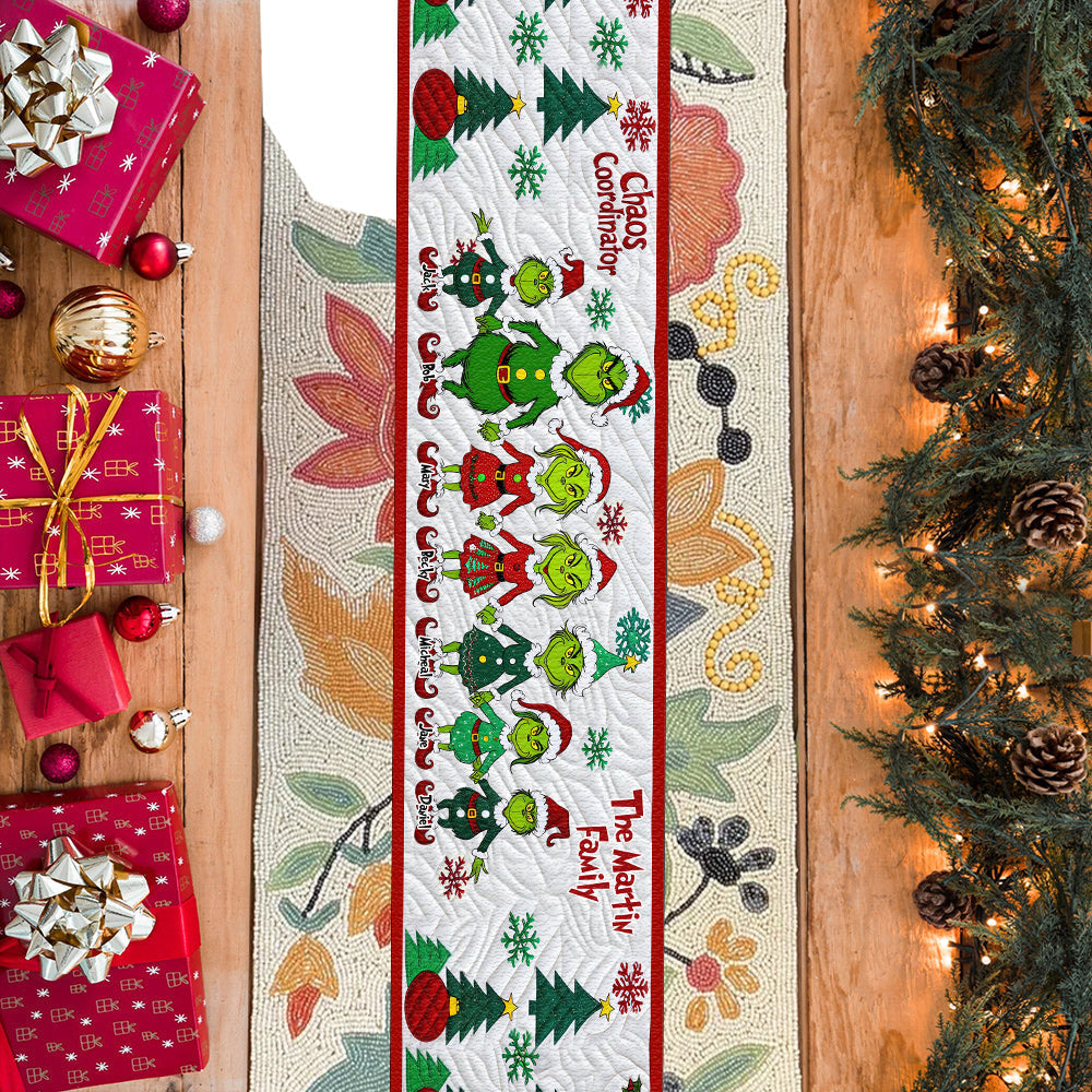 Personalized Christmas Table Runner Unique Family Decor Gift Table Runner GradoCreations