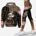 Personalized Leopard Print Hoodie & Leggings Set for Women Hoodie & Leggings GradoCreations