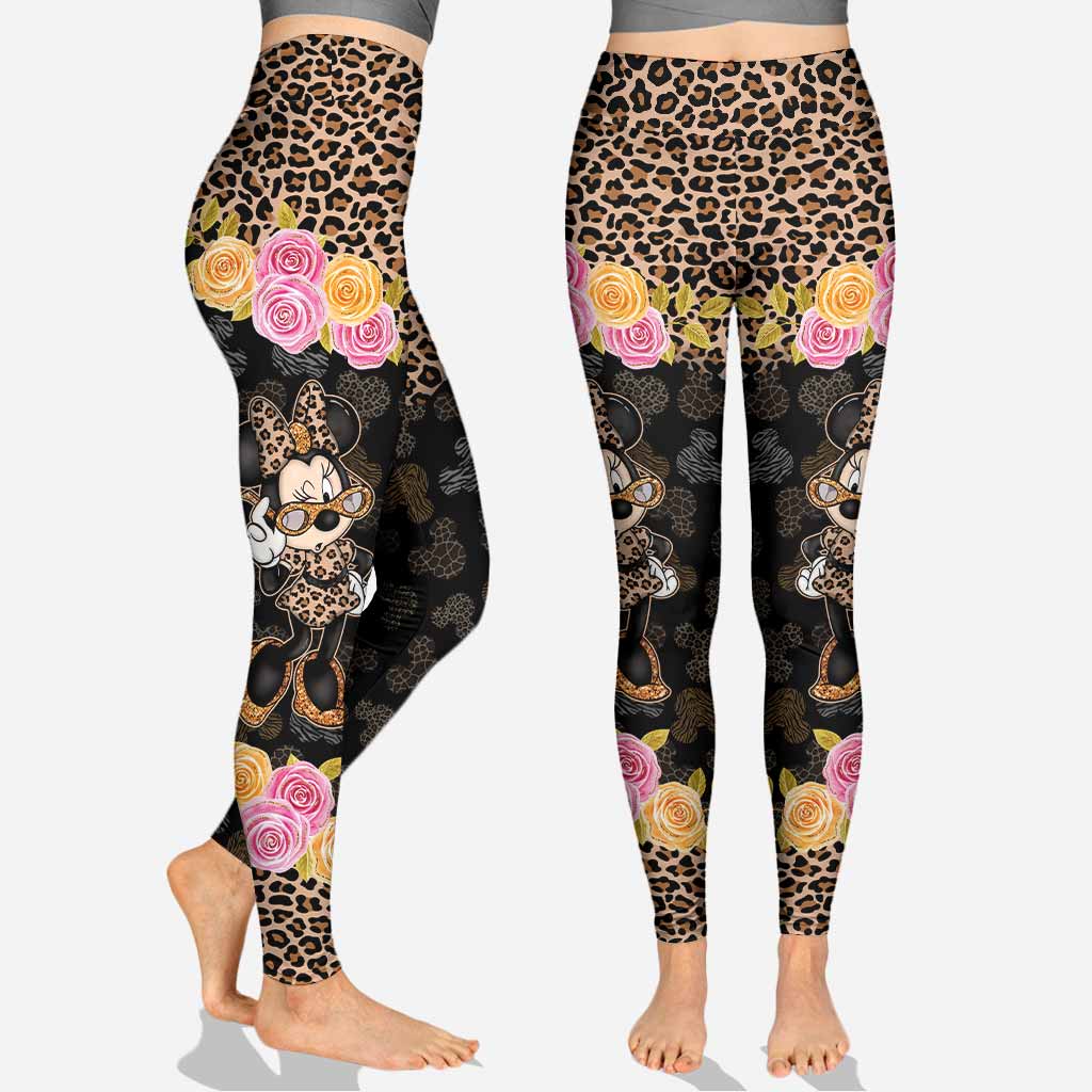 Personalized Leopard Print Hoodie & Leggings Set for Women Hoodie & Leggings GradoCreations