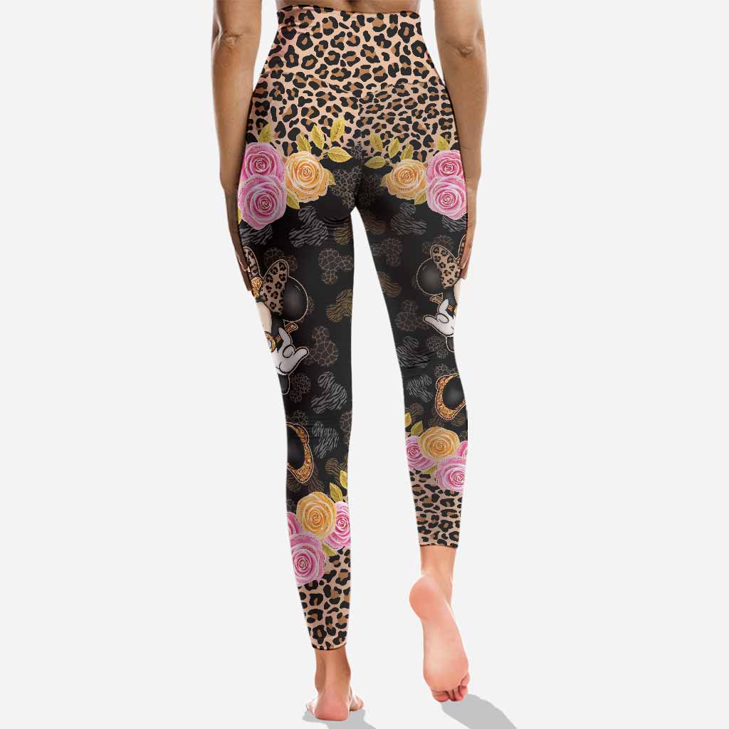 Personalized Leopard Print Hoodie & Leggings Set for Women Hoodie & Leggings GradoCreations