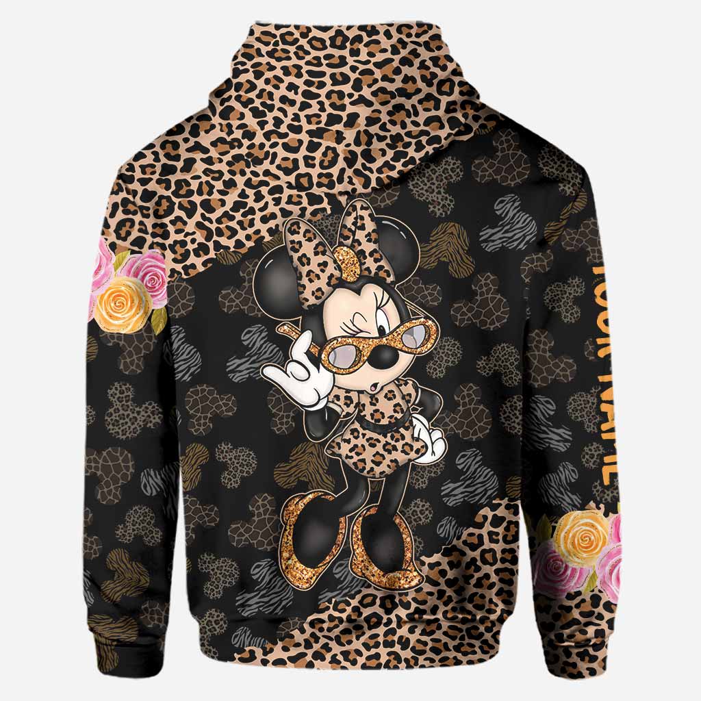 Personalized Leopard Print Hoodie & Leggings Set for Women Hoodie & Leggings GradoCreations