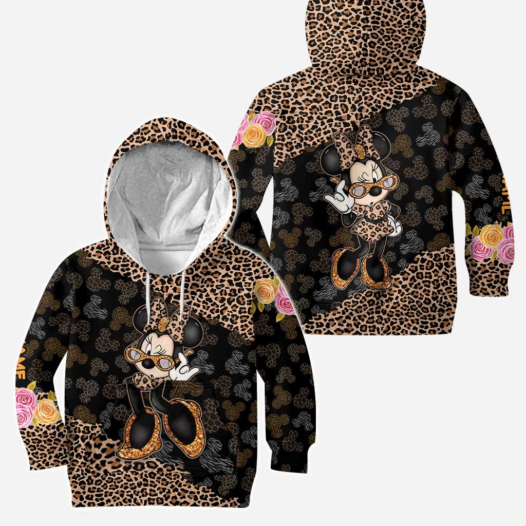 Personalized Leopard Print Hoodie & Leggings Set for Women Hoodie & Leggings GradoCreations