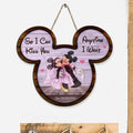 Personalized Mickey Mouse Wood Sign Custom Names Gift for Couples Wood Sign GradoCreations