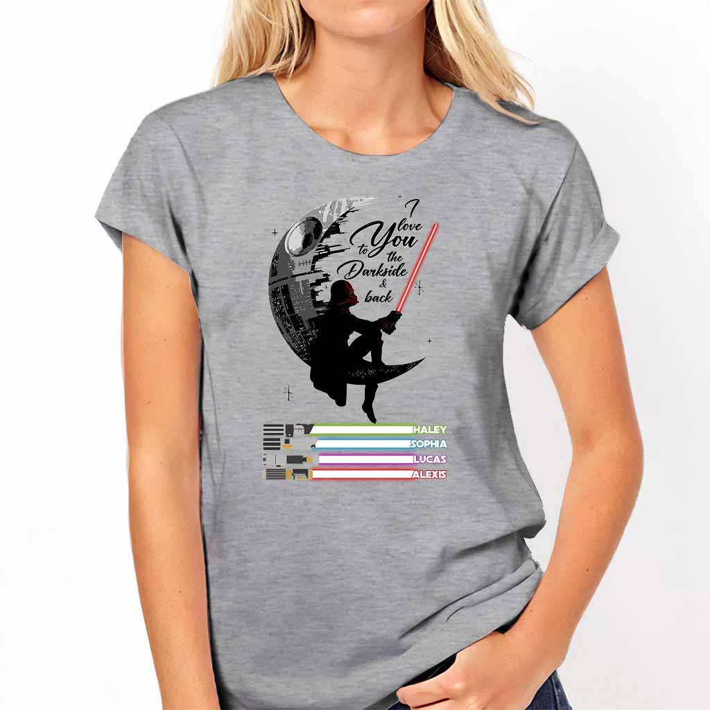 Personalized Father's Day T-shirt & Hoodie I Love You to the Darkside Gift T-shirt & Hoodie GradoCreations