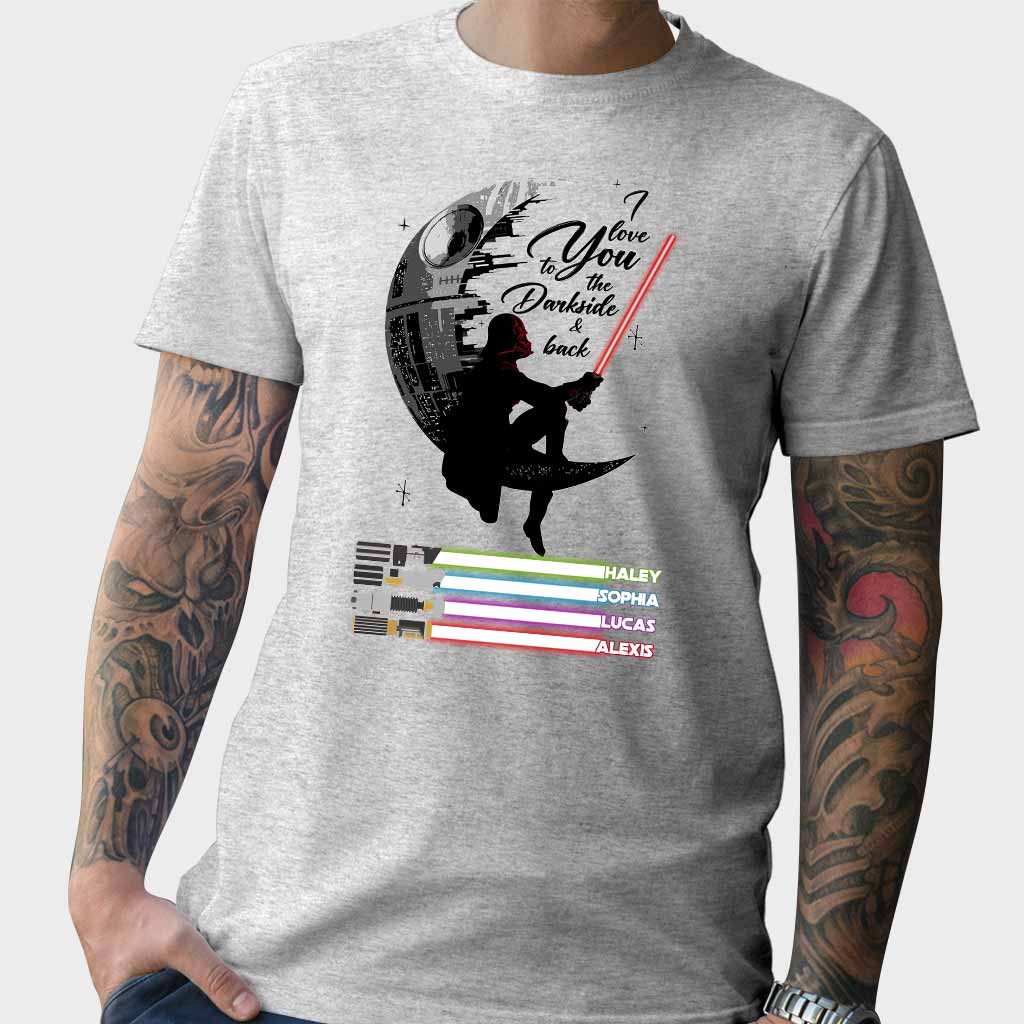 Personalized Father's Day T-shirt & Hoodie I Love You to the Darkside Gift T-shirt & Hoodie GradoCreations