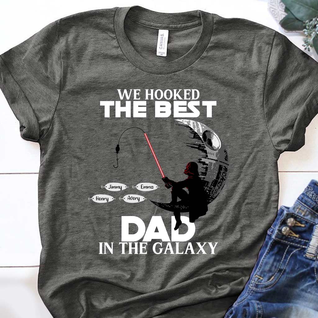 Personalized Fishing T-Shirt & Hoodie for Dad with Custom Names T-shirt & Hoodie GradoCreations