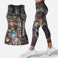 Personalized Nightmare Hollow Tank Top and Leggings for Women | Custom Name Activewear Hollow Tank & Leggings GradoCreations