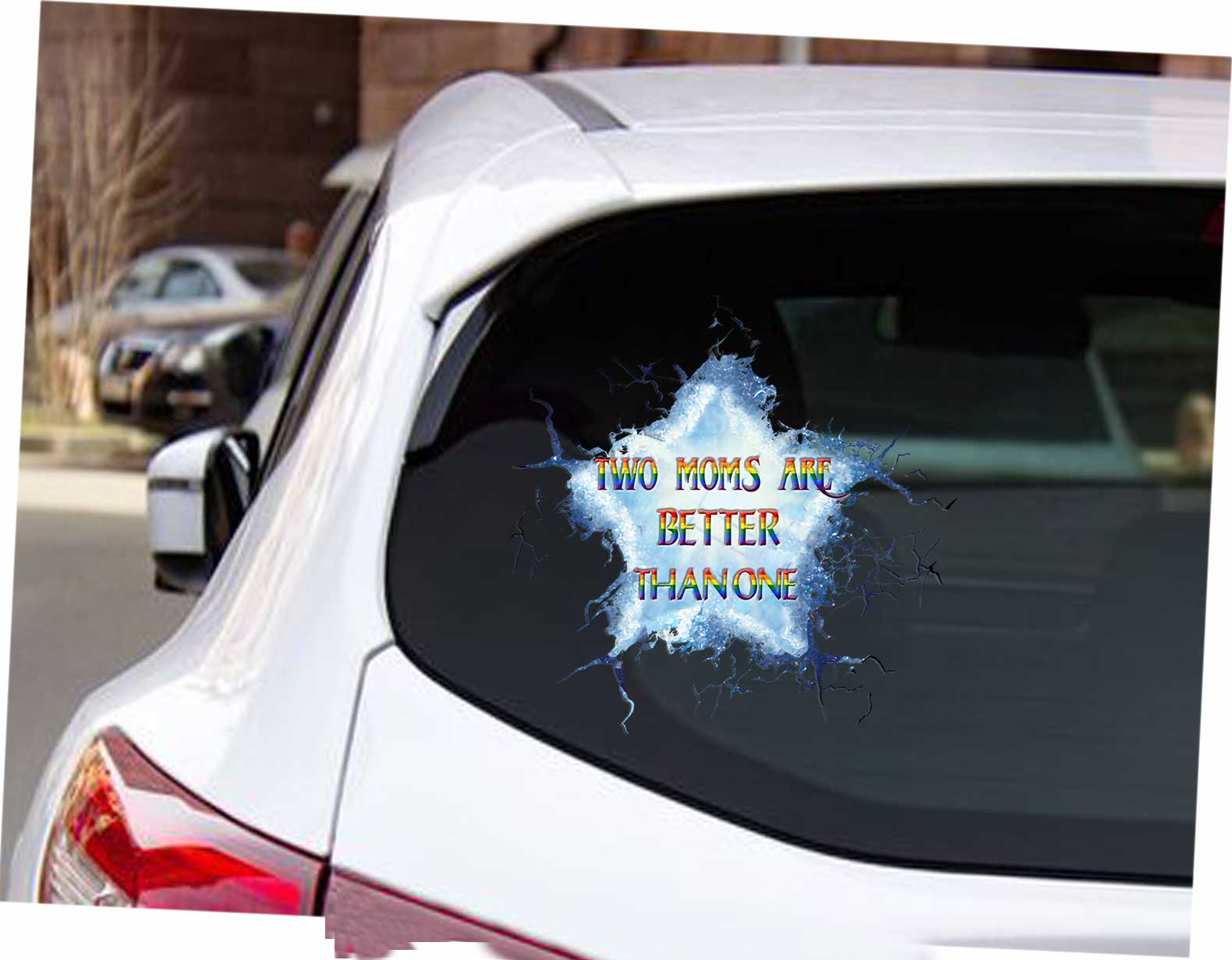 Personalized LGBT Support Decal Two Moms Are Better Than One Decal Full GradoCreations