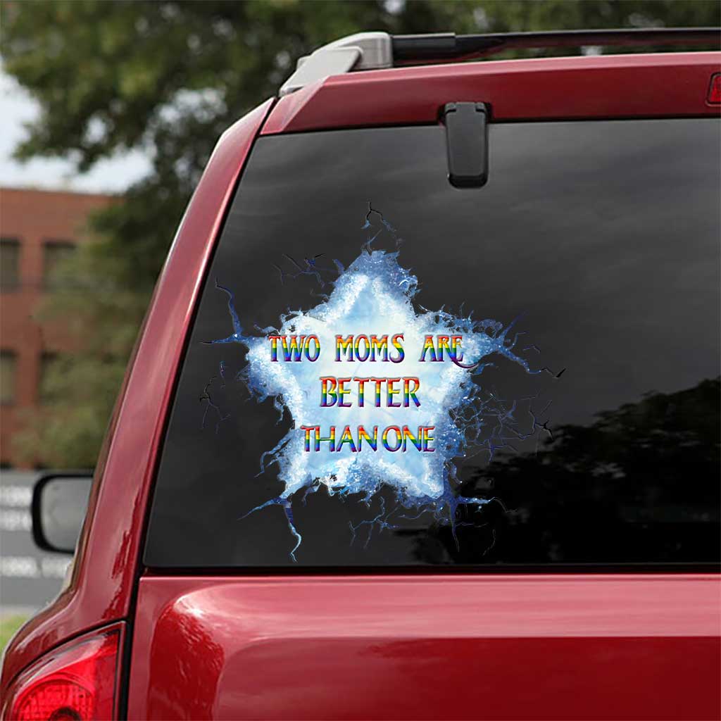Personalized LGBT Support Decal Two Moms Are Better Than One Decal Full GradoCreations
