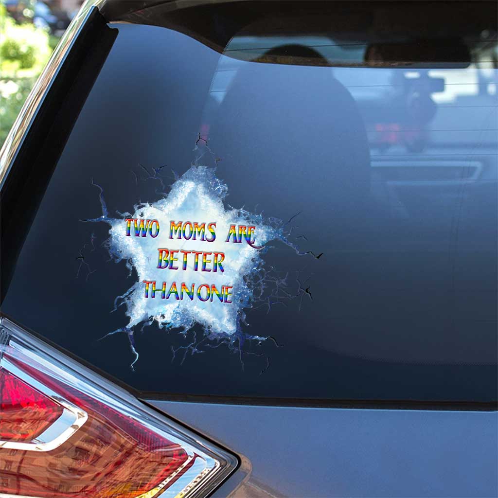 Personalized LGBT Support Decal Two Moms Are Better Than One Decal Full GradoCreations