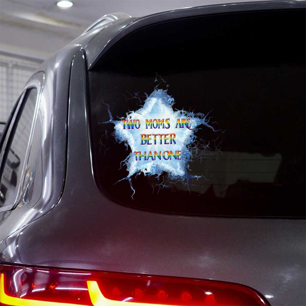Personalized LGBT Support Decal Two Moms Are Better Than One Decal Full GradoCreations