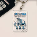 Personalized Dadzilla Keychain Custom Name Gift for Dad One-sided Keychain GradoCreations