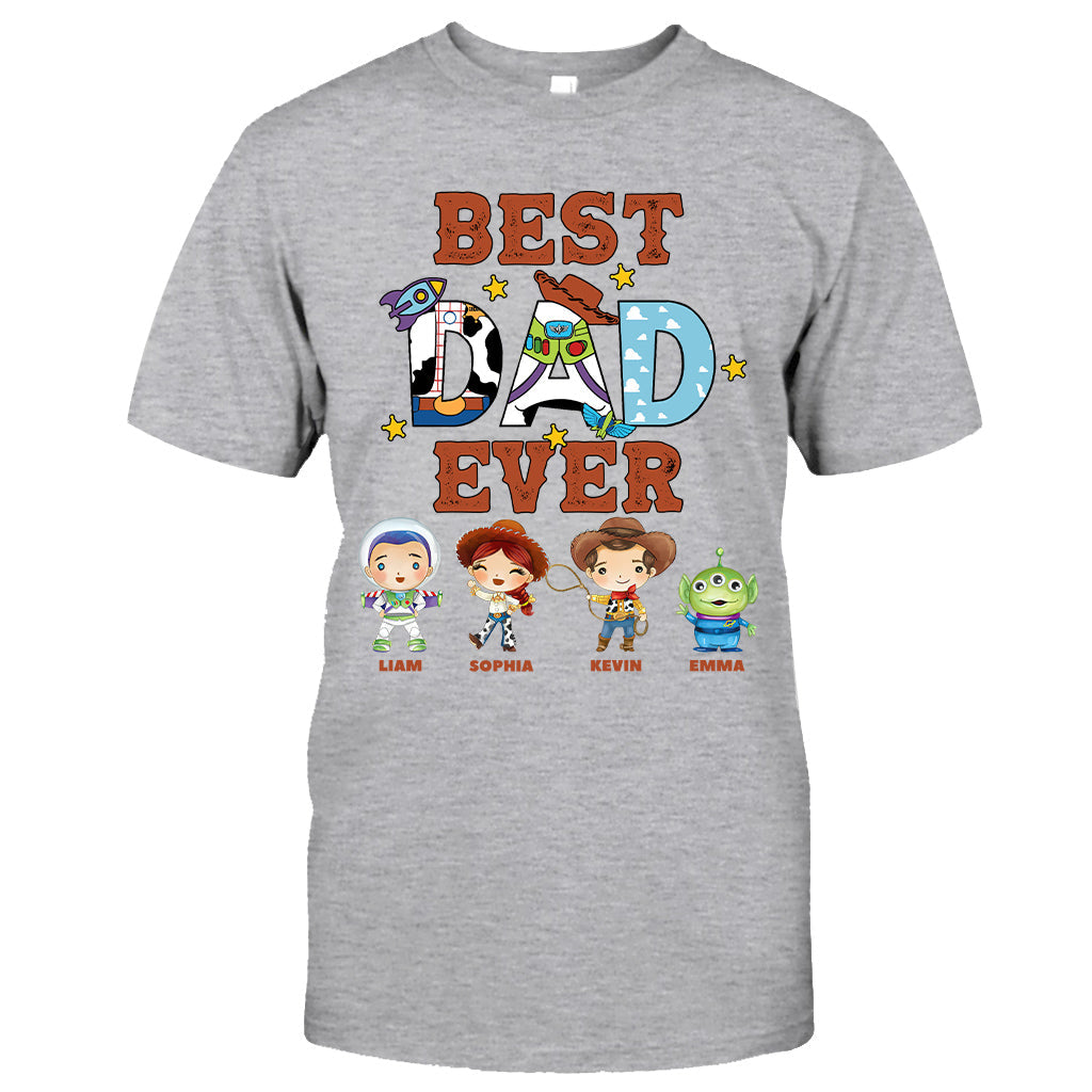 Personalized Best Dad Ever T-shirt and Hoodie Gift for Father's Day T-shirt & Hoodie GradoCreations