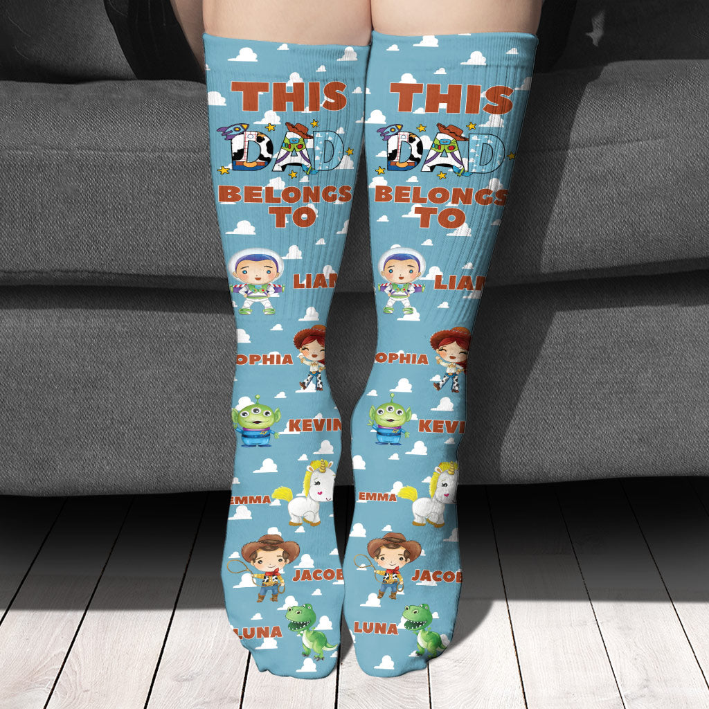 Personalized Fun Mouse Socks for Dad with Custom Names Socks GradoCreations