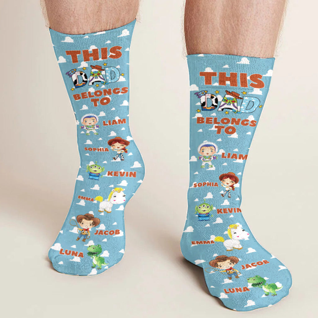 Personalized Fun Mouse Socks for Dad with Custom Names Socks GradoCreations