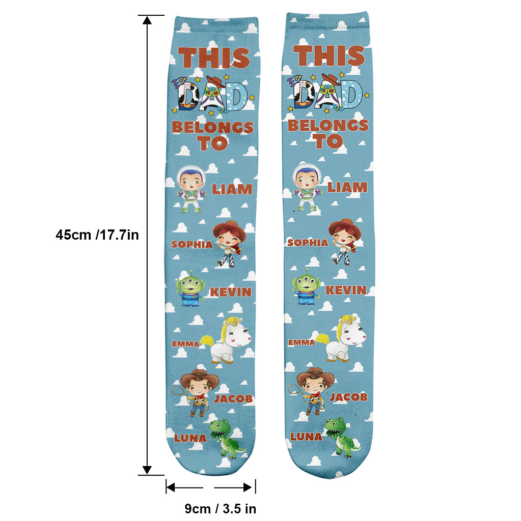 Personalized Fun Mouse Socks for Dad with Custom Names Socks GradoCreations