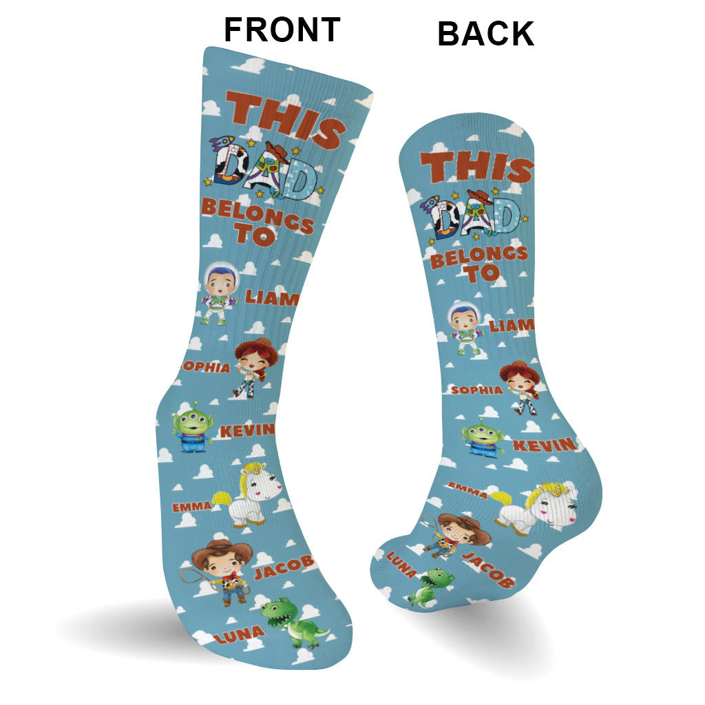 Personalized Fun Mouse Socks for Dad with Custom Names Socks GradoCreations