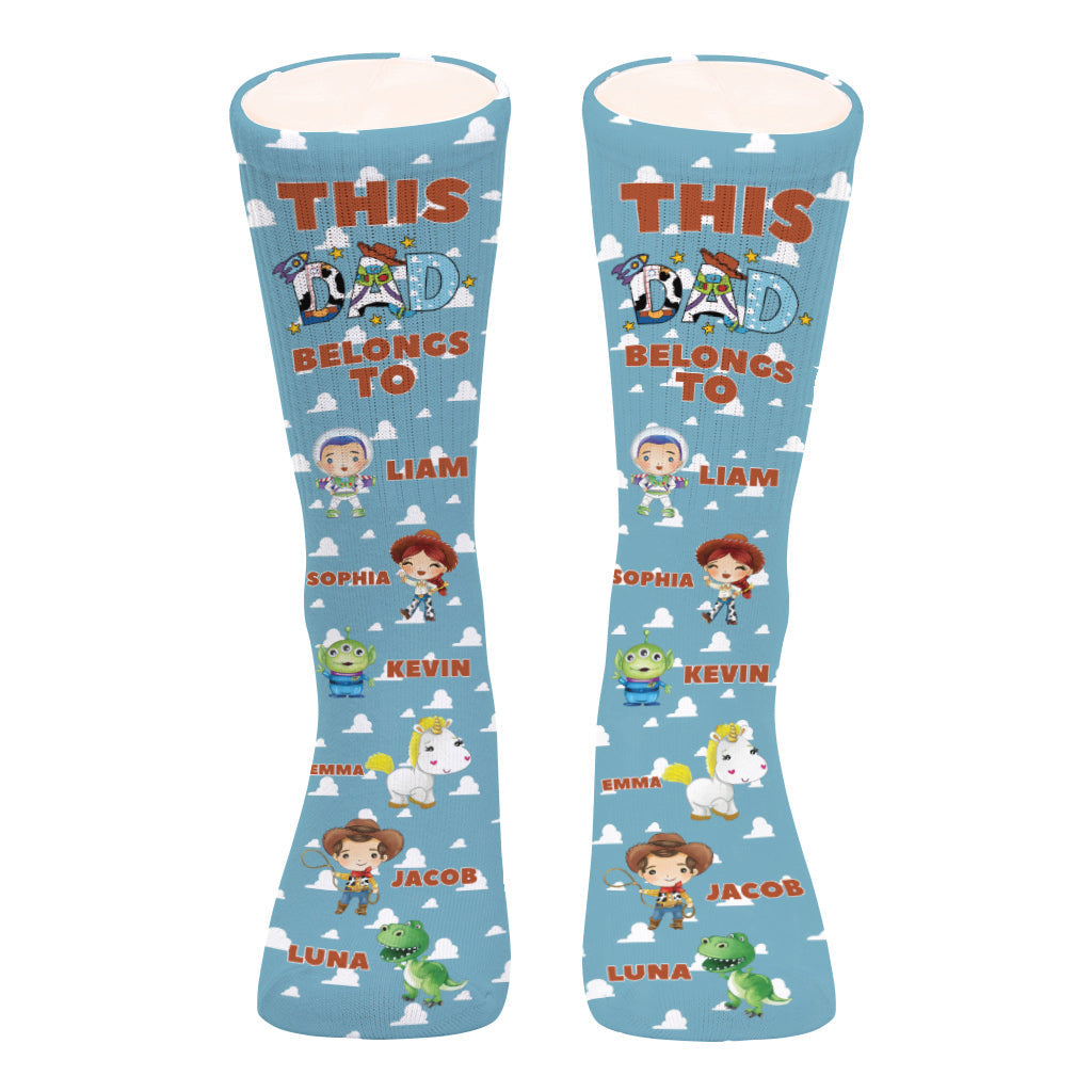Personalized Fun Mouse Socks for Dad with Custom Names Socks GradoCreations