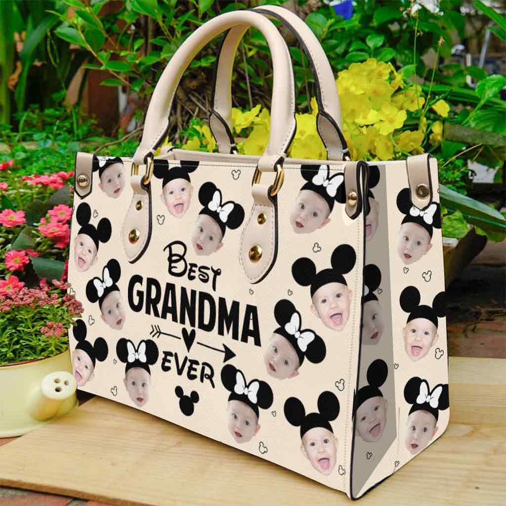 Personalized Leather Handbag Best Grandma Ever Custom Gift Leather Handbag GradoCreations