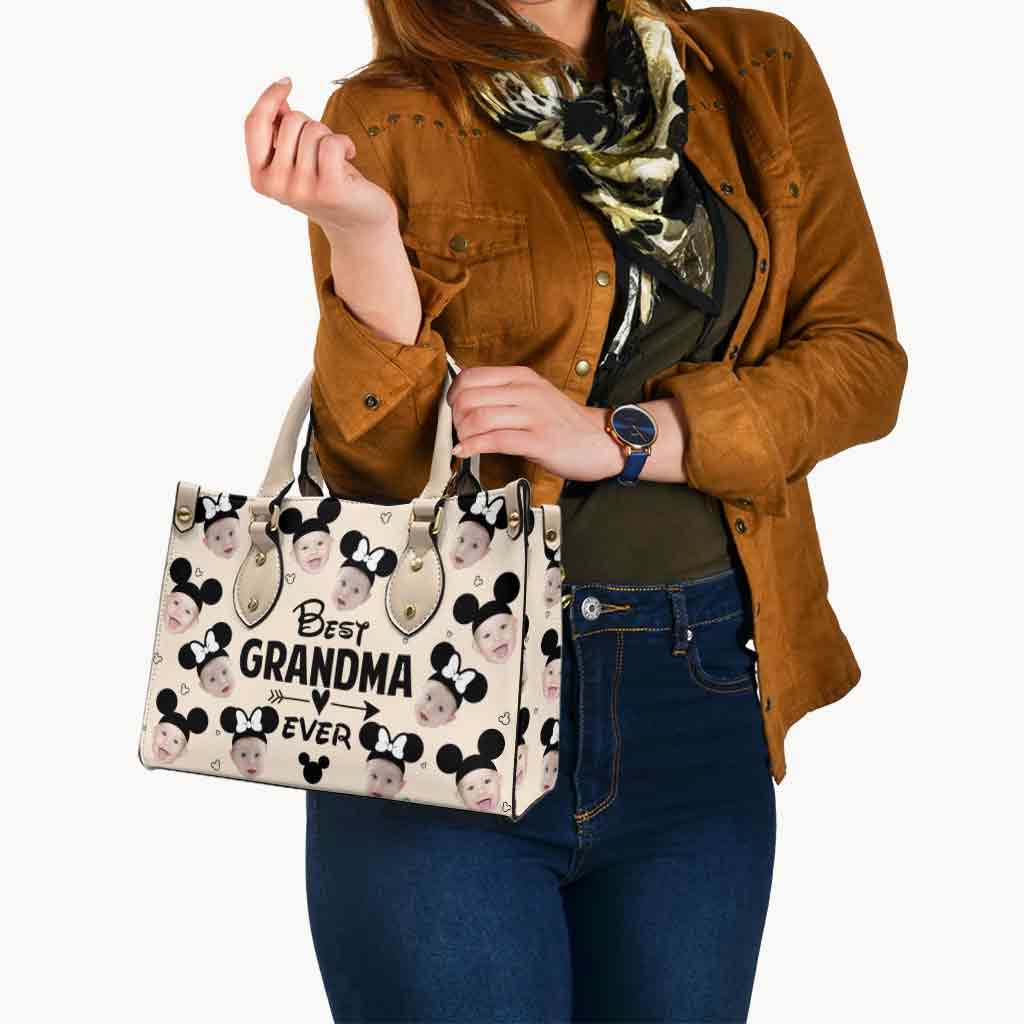 Personalized Leather Handbag Best Grandma Ever Custom Gift Leather Handbag GradoCreations