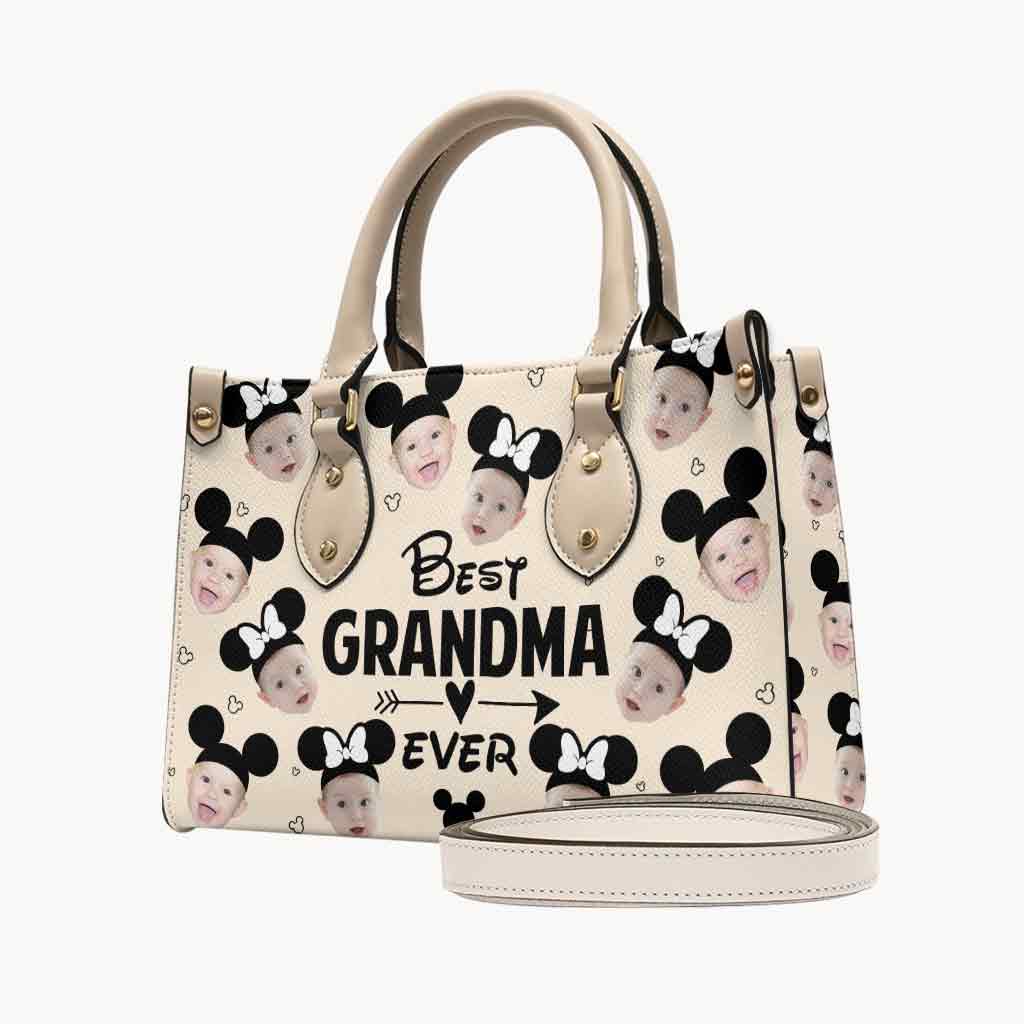 Personalized Leather Handbag Best Grandma Ever Custom Gift Leather Handbag GradoCreations