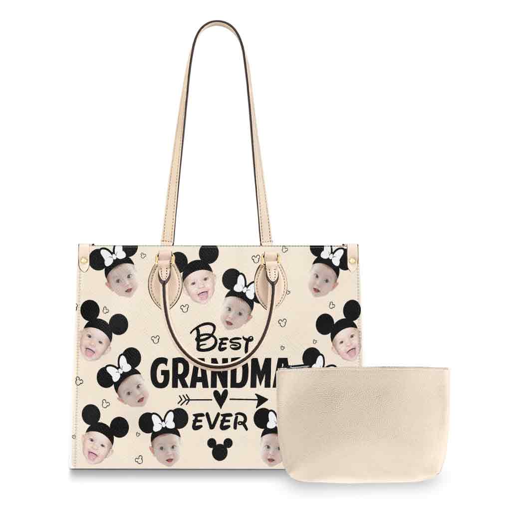 Personalized Leather Handbag Best Grandma Ever Custom Gift Leather Handbag GradoCreations