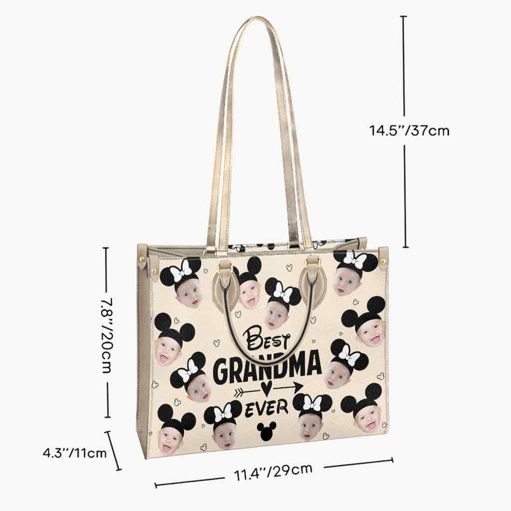 Personalized Leather Handbag Best Grandma Ever Custom Gift Leather Handbag GradoCreations