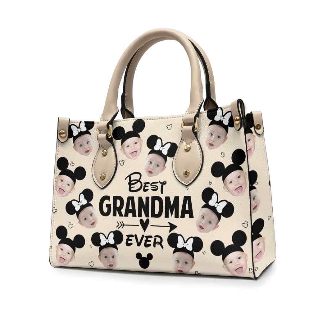 Personalized Leather Handbag Best Grandma Ever Custom Gift Leather Handbag GradoCreations