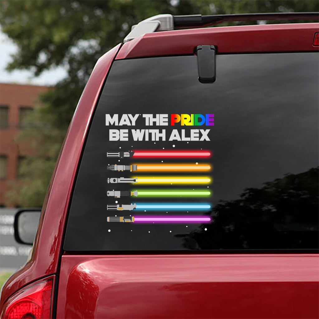 Personalized LGBT Support Decal Custom Name Pride Gift Decal Full GradoCreations