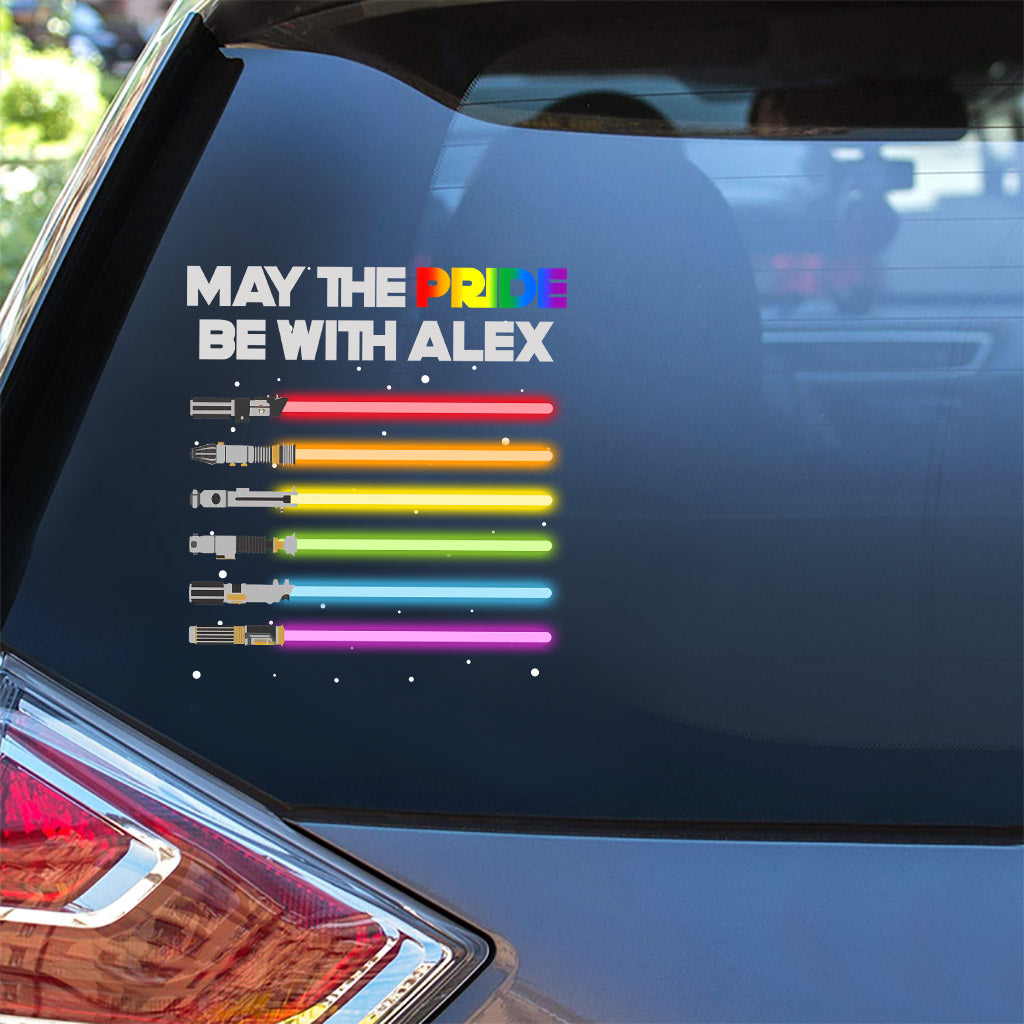 Personalized LGBT Support Decal Custom Name Pride Gift Decal Full GradoCreations