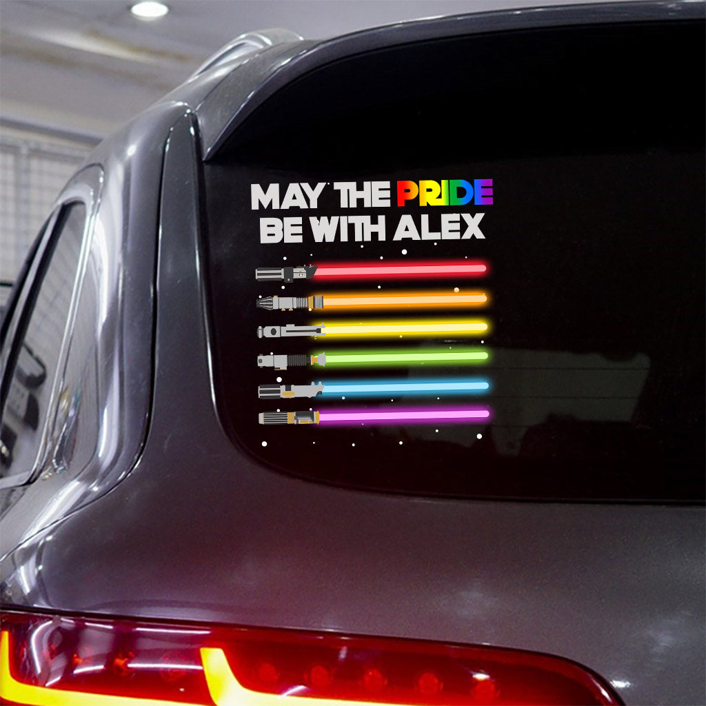 Personalized LGBT Support Decal Custom Name Pride Gift Decal Full GradoCreations