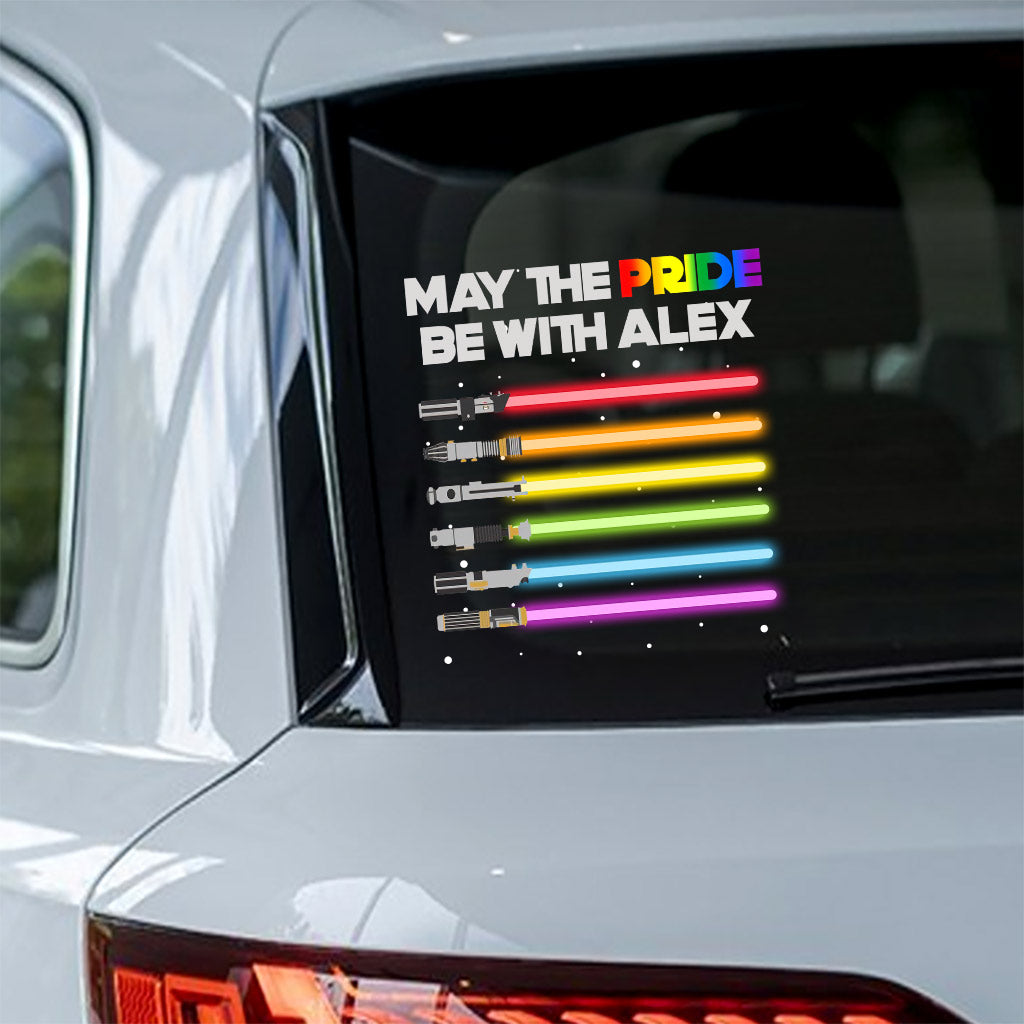 Personalized LGBT Support Decal Custom Name Pride Gift Decal Full GradoCreations