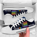 Personalized LGBT Support Low Top Shoes Custom Name Gift Low Top Shoes GradoCreations