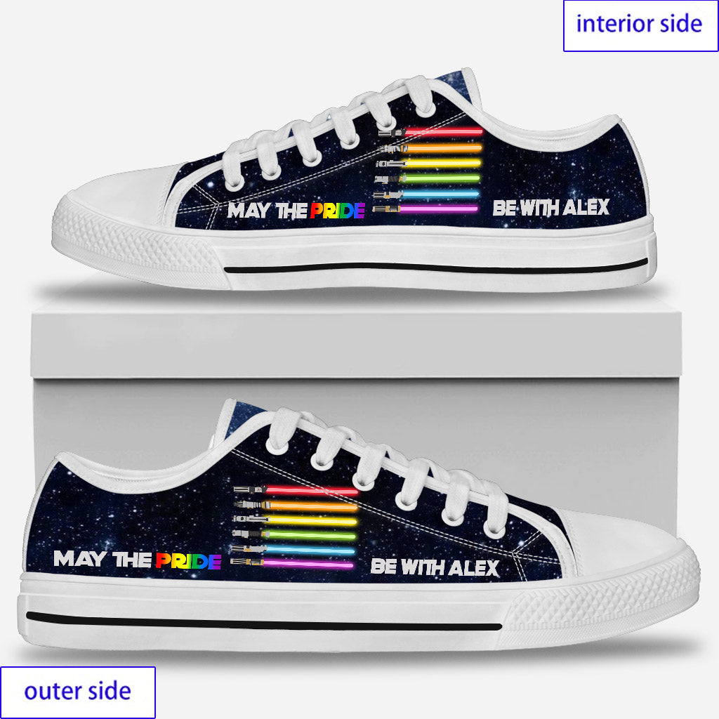 Personalized LGBT Support Low Top Shoes Custom Name Gift Low Top Shoes GradoCreations