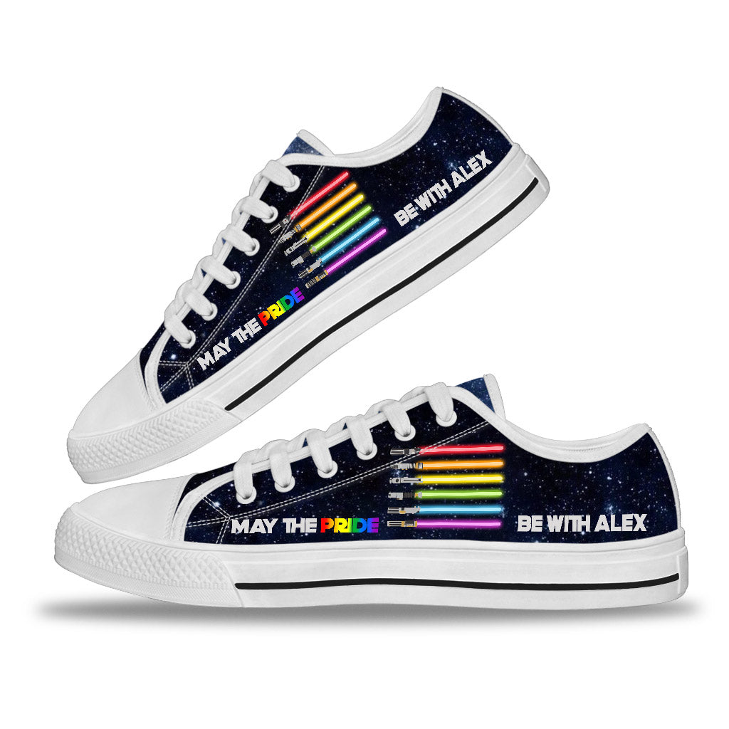 Personalized LGBT Support Low Top Shoes Custom Name Gift Low Top Shoes GradoCreations
