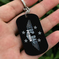 Personalized Stainless Steel Keychain for Dad Custom Gift Stainless Steel Keychain GradoCreations