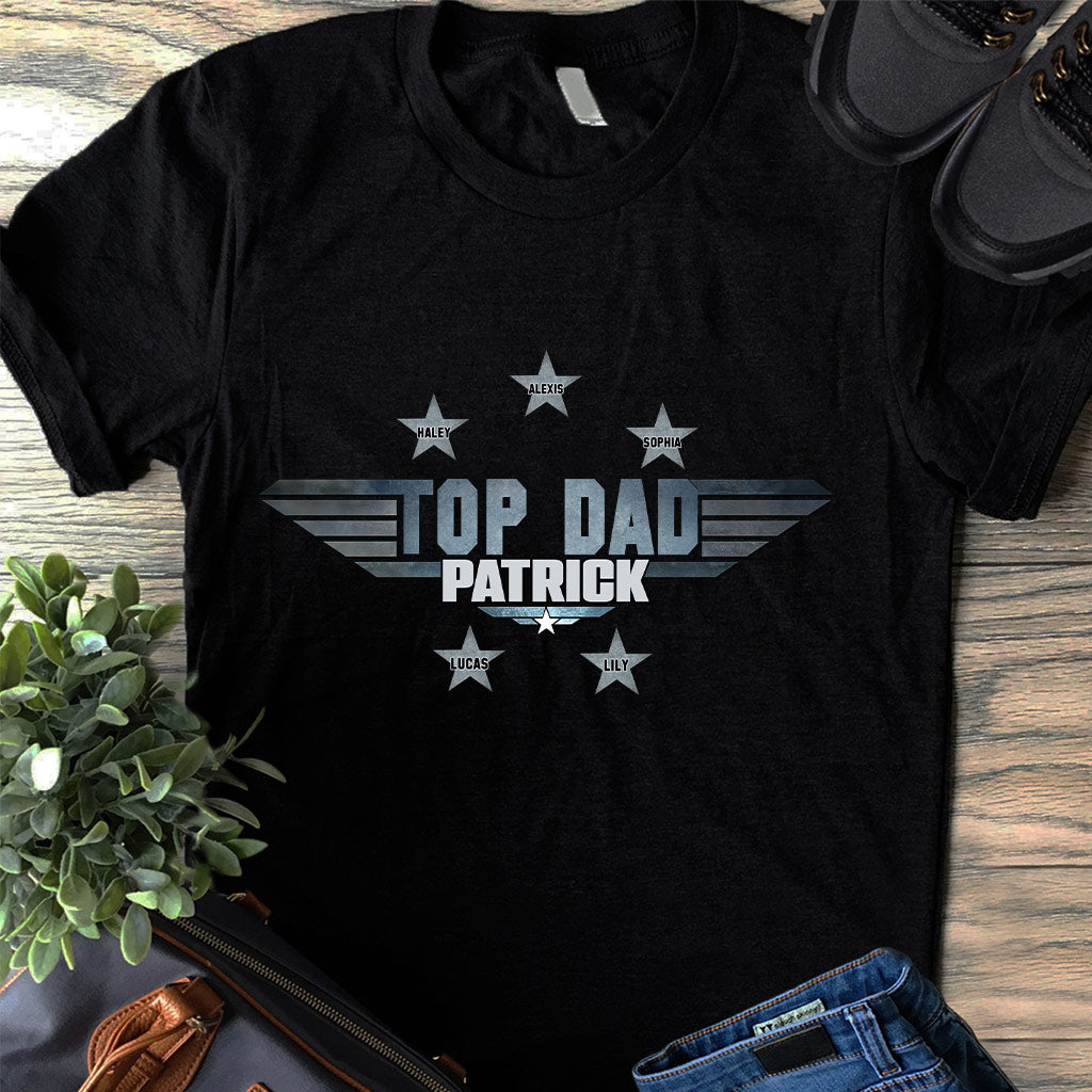 Personalized Top Dad T-shirt & Hoodie Gift with Custom Name T-shirt & Hoodie GradoCreations