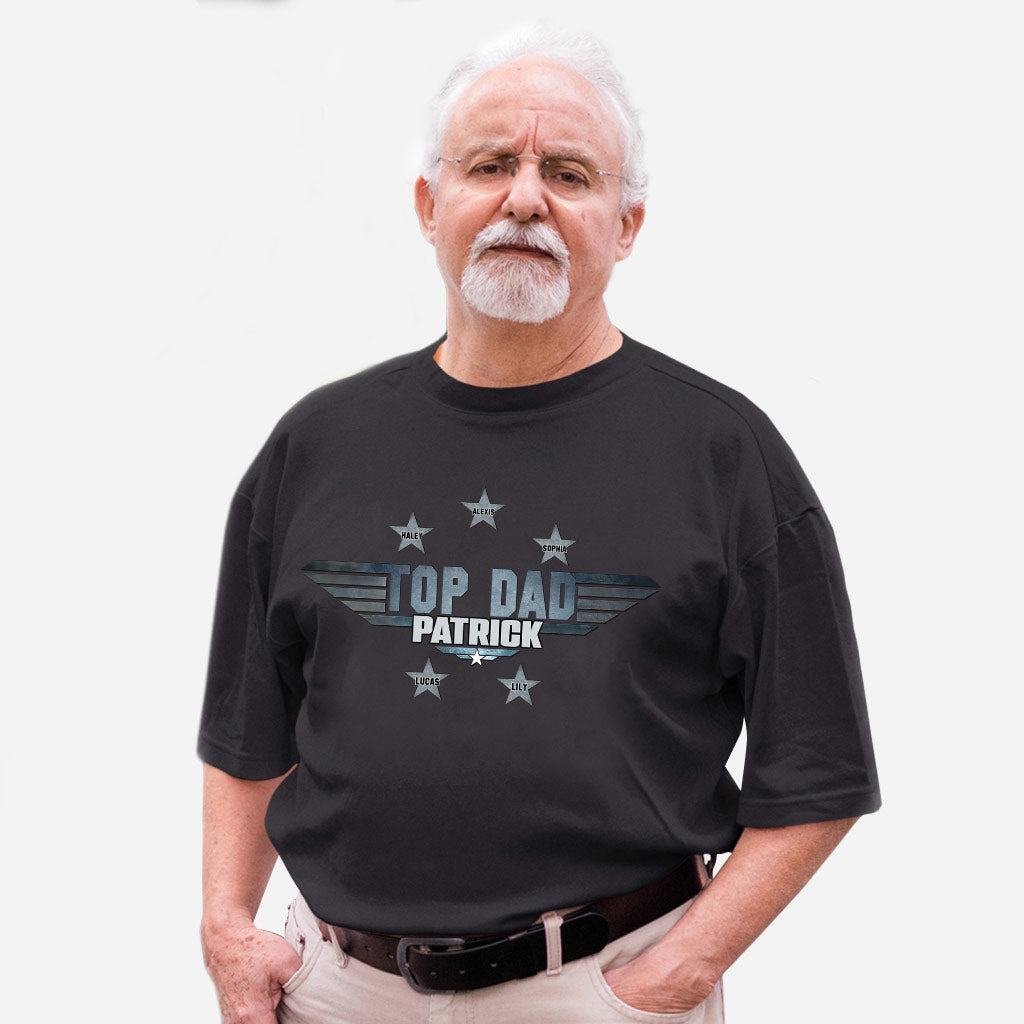 Personalized Top Dad T-shirt & Hoodie Gift with Custom Name T-shirt & Hoodie GradoCreations