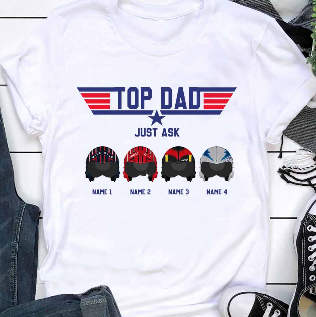 Personalized Top Dad T-shirt & Hoodie Custom Names Gift for Father's Day T-shirt & Hoodie GradoCreations